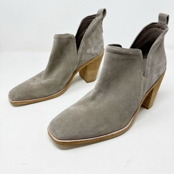 Jeffery Campbell Suede Square Toe Grey Ankle Boots 11 - Picture 4 of 6